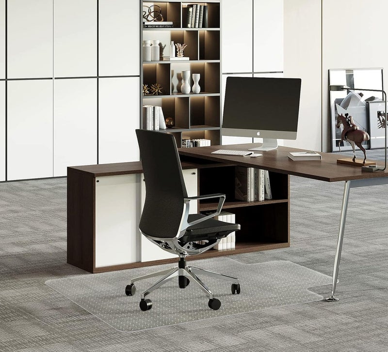 FuturHydro Office Chair Mat for Carpet - 30" x 48" Computer Desk Chair Mats for Carpeted Floors, Easy Glide Rolling Plastic Floor Mat, ChairMats (with Lip) - Image 2